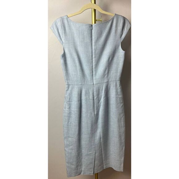 MaxMara Sky Blue Cap Sleeve Madia Sheath Dress Sz. 2 - Picture 5 of 7